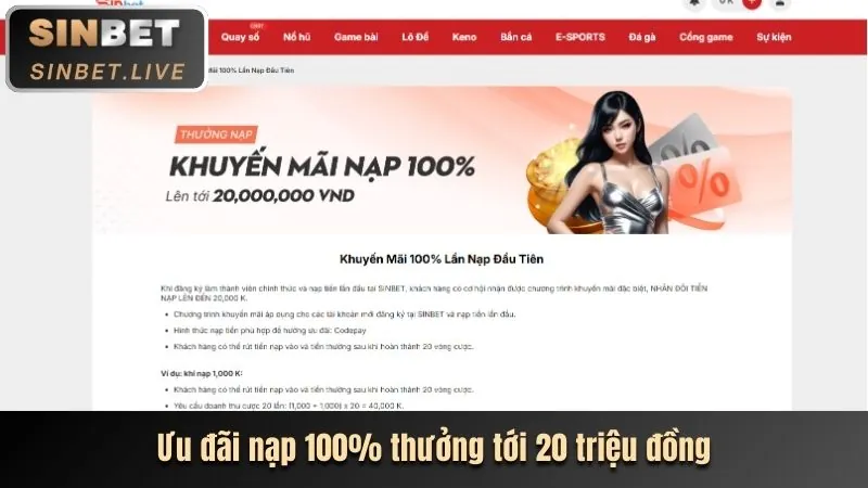 Thưởng nạp lần đầu EV99